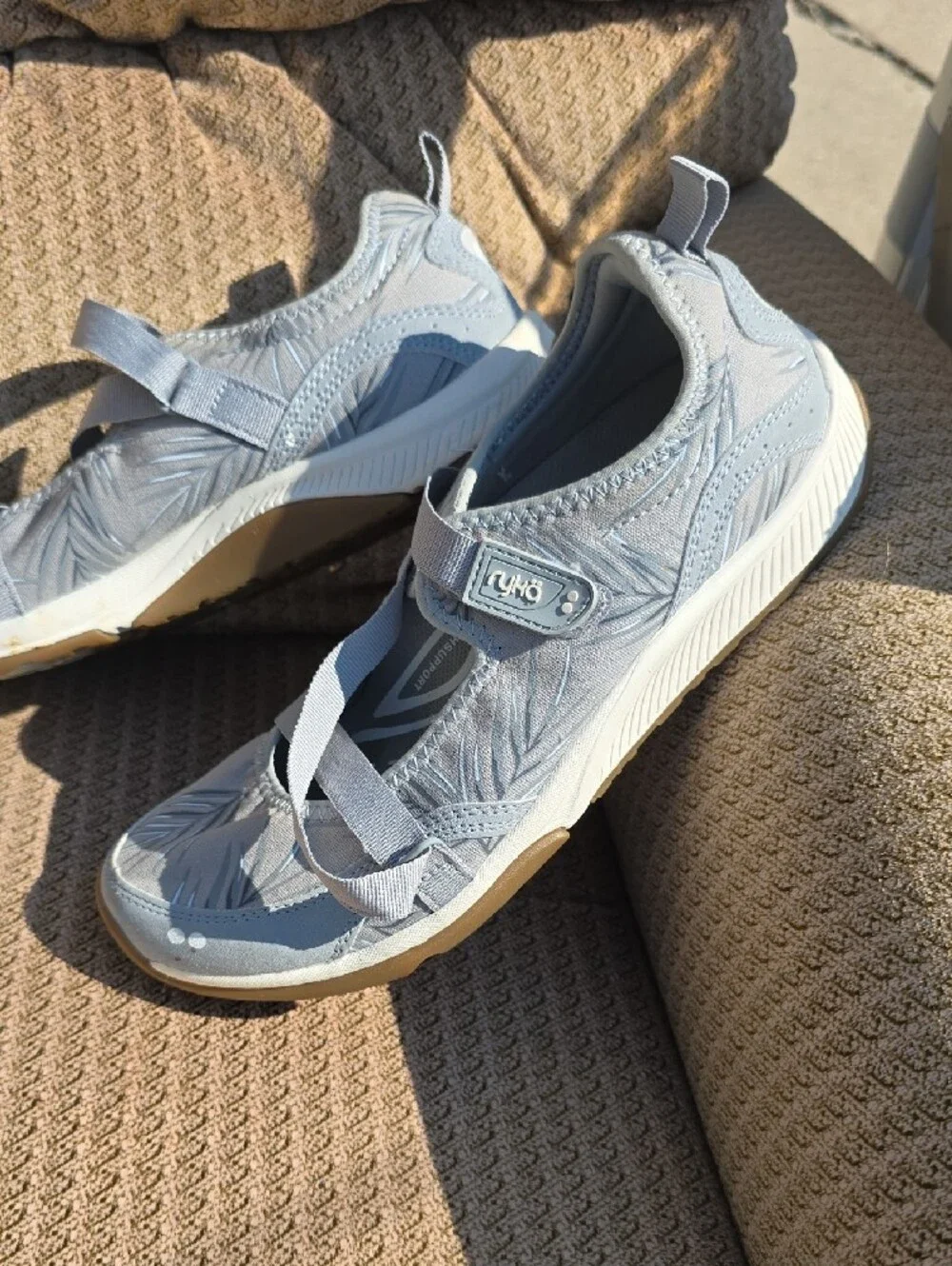 Ryka Women's Light Blue Slip-On Sport Mary Jane Sneakers